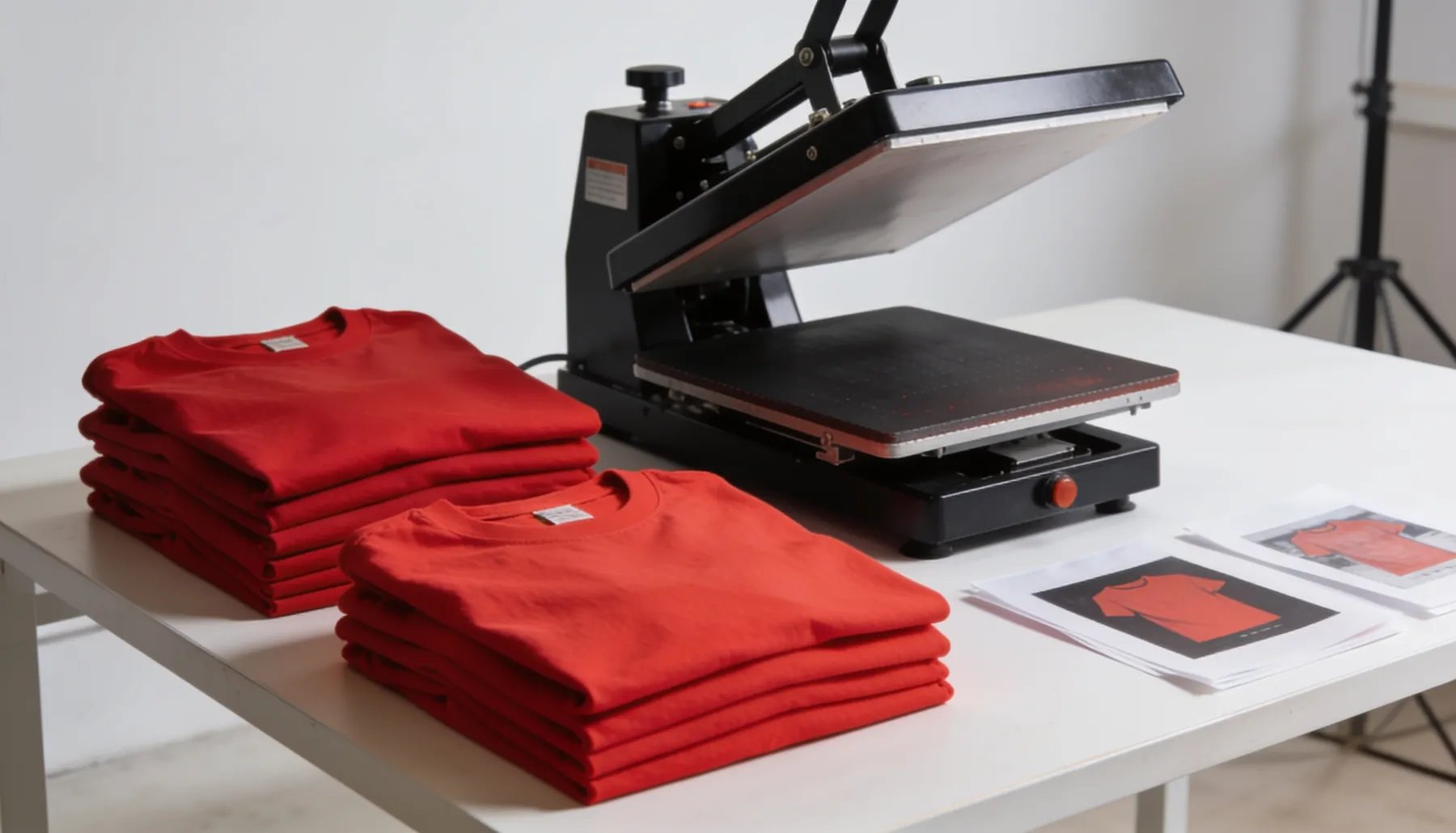 Modelo ilustrativo de produção de camisas para empresas