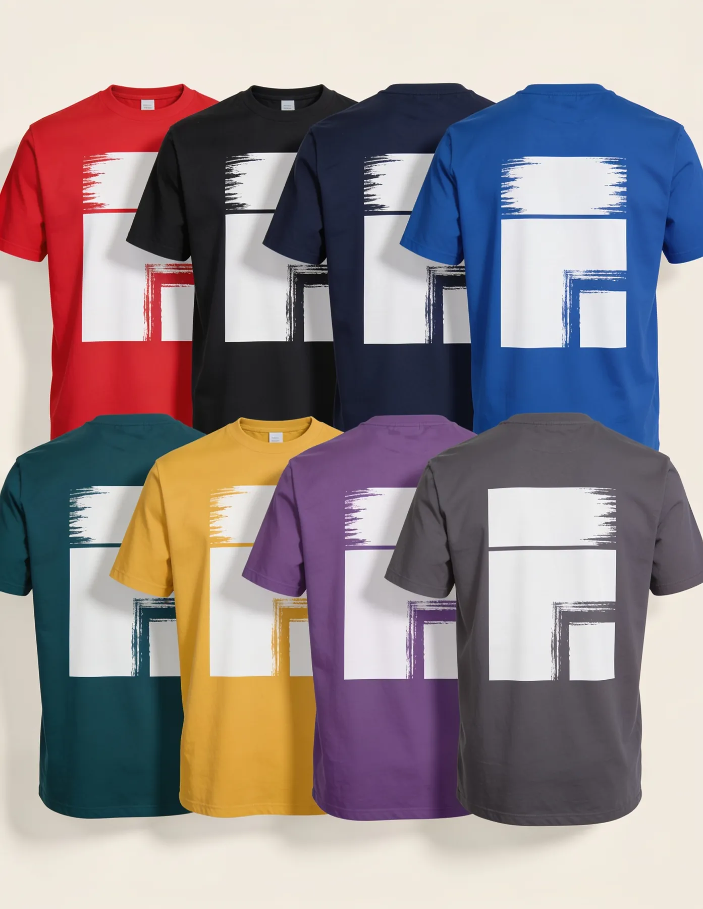 Modelo ilustrativo de kit de camisetas